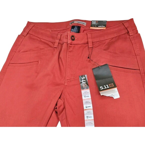 5.11 Tactical Pants Wyldcat Pant Skinny Fit Womens 12 Regular ZipperLeg Rosewood - Picture 2 of 16